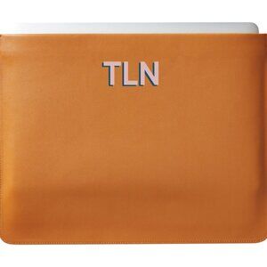 Mark & Graham "TLN" Monogrammed Vegan Leather Laptop Sleeve - NWT!
